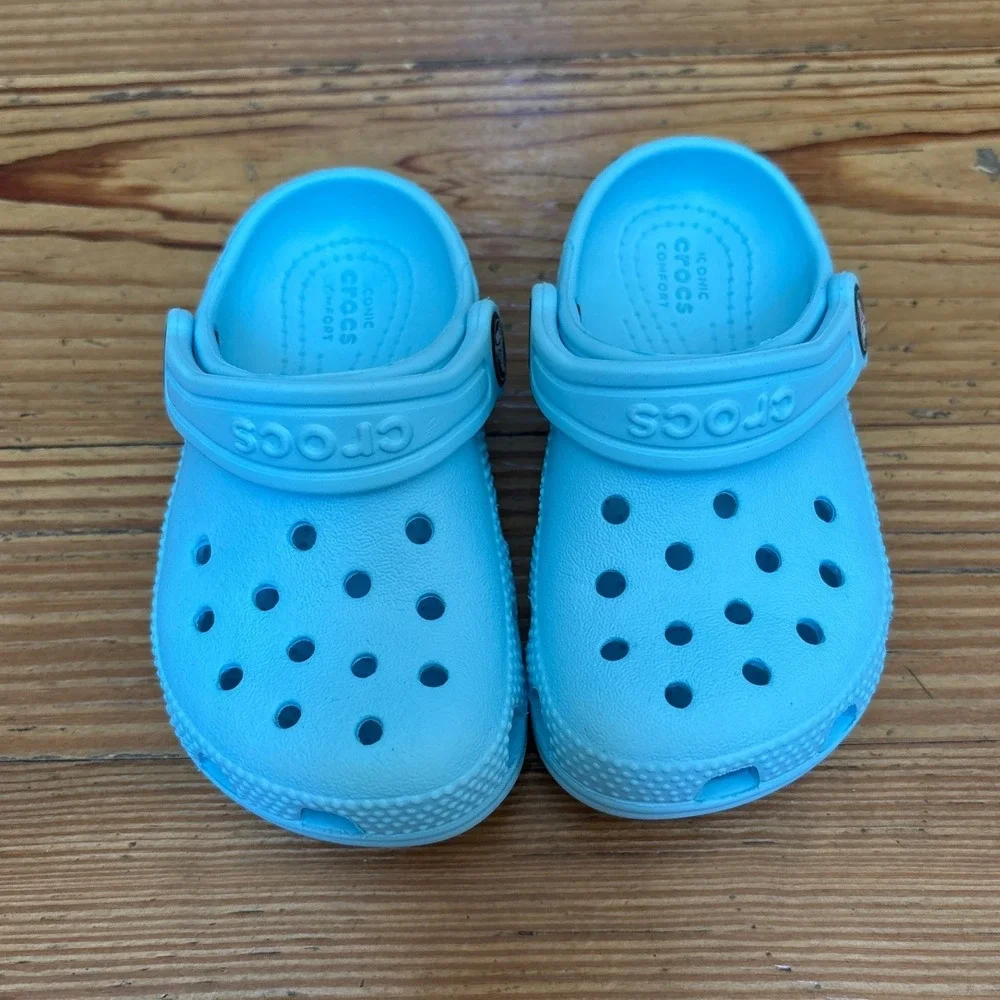 Crocs Classic Clog Kids Blue Casual‎ Slip On Water Shoes SIZE 7